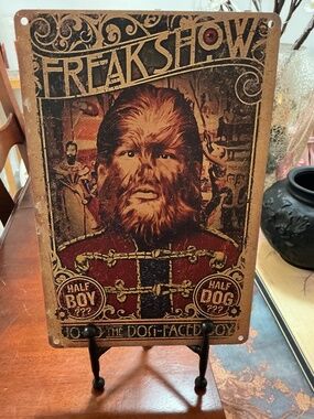 Vintage Reproduction Sideshow Tin Sign - Freaks